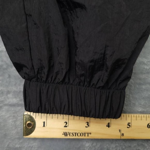 Topshop Womens Joggers Pants Black High Rise Bungee Waist‎ Pockets 4-6 New - Picture 7 of 11